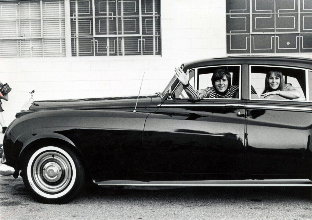 Bobby Sherman in a Rolls Royce
