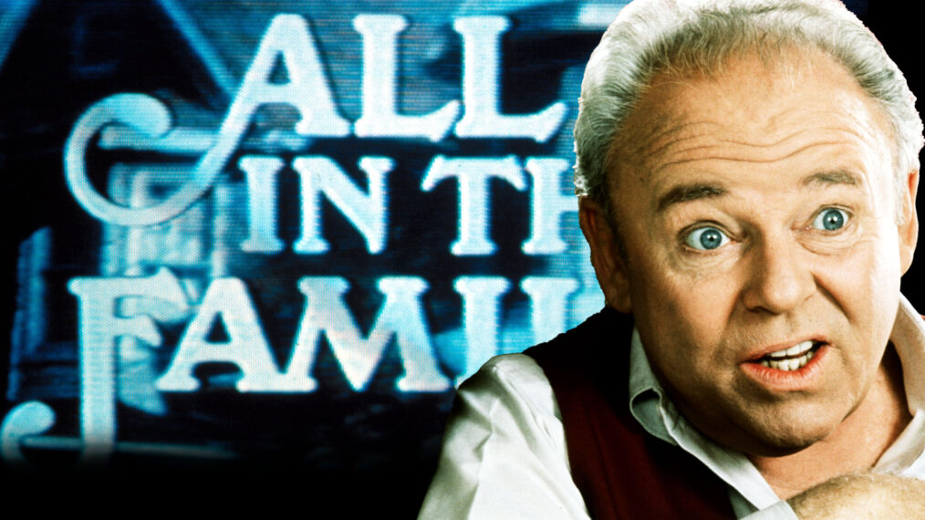 All in the Family title card with Archi Bunker graphic