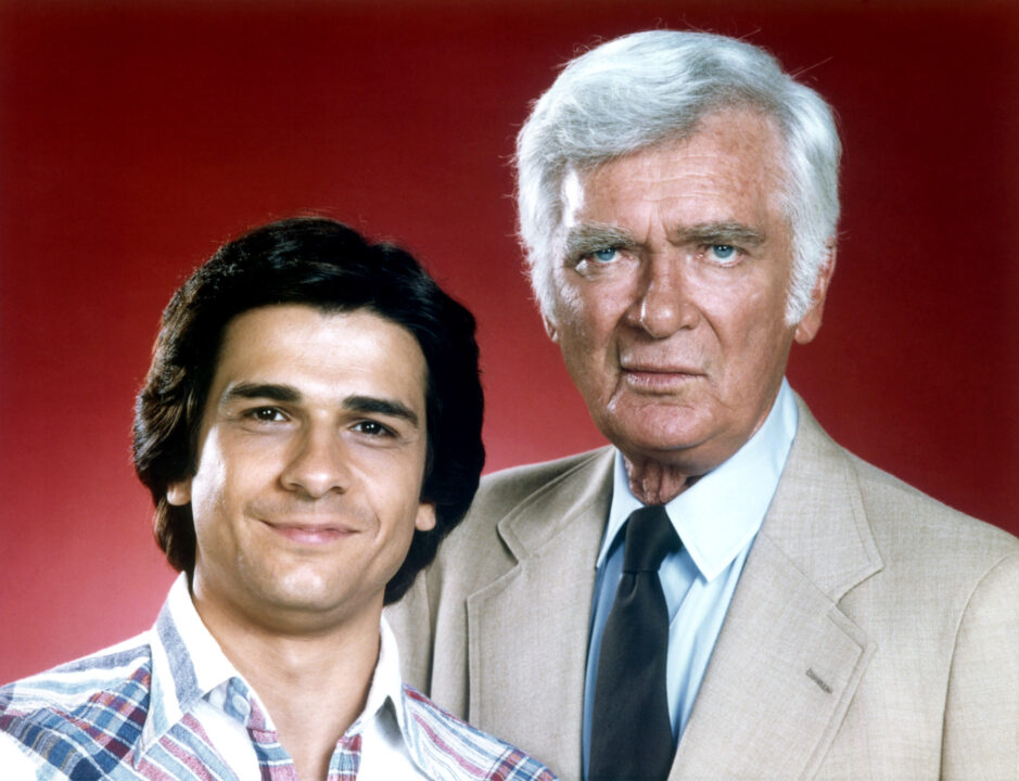 BARNABY JONES, from left: Mark Shera, Buddy Ebsen, 1973-80