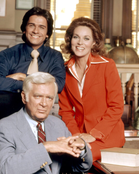 BARNABY JONES, (clockwise from bottom left) Buddy Ebsen, Lee Meriwether, Mark Shera, 19793-1980