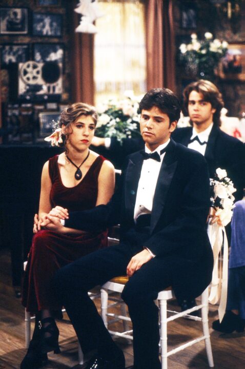 BLOSSOM, from left: Mayim Bialik, David Lascher, Joey Lawrence, 'Big Doings: Part 2', season 4, ep. 14, aired, 11/29/1993, (19901995).