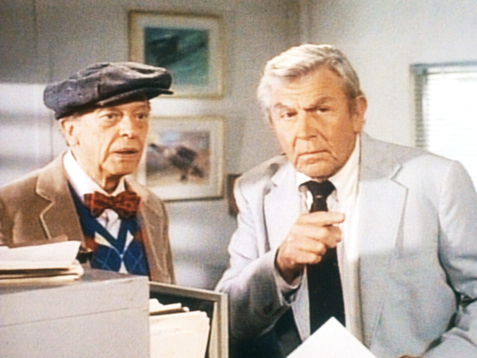 MATLOCK, (from left): Don Knotts, Andy Griffith, 1986-95.