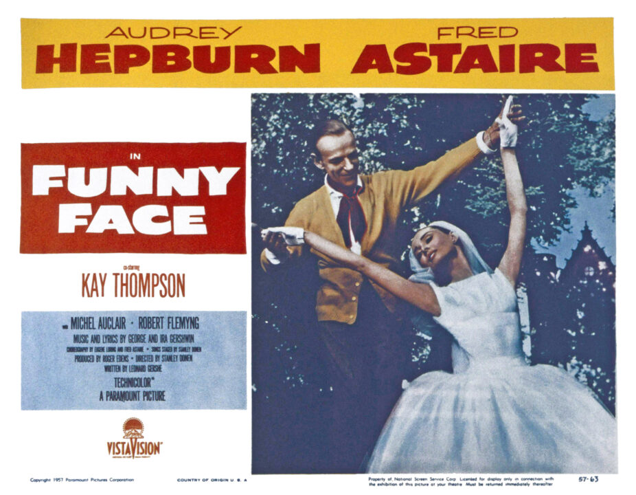 FUNNY FACE, US lobbycard, from left: Fred Astaire, Audrey Hepburn, 1957