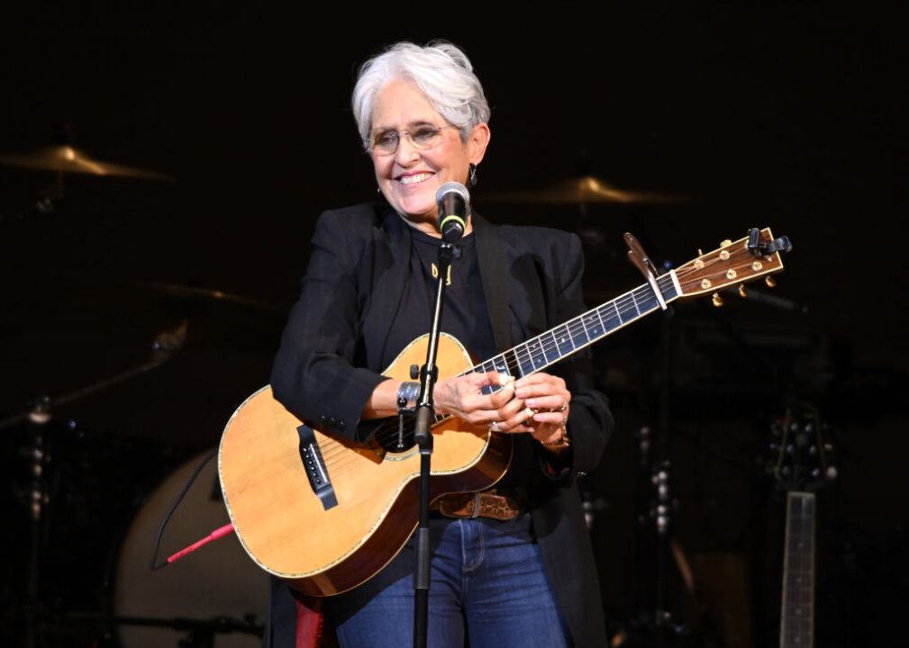 Joan Baez performs onstage during the 37th Annual Tibet House US Benefit Concert at Carnegie Hall on February 26, 2024 in New York City