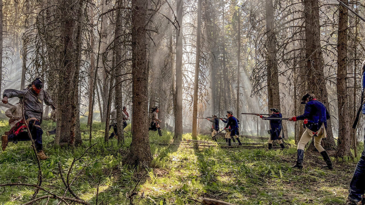 A recreation scene from "Kevin Costner's The West" premiering Monday, May 26 at 9/8c on The HISTORY Channel