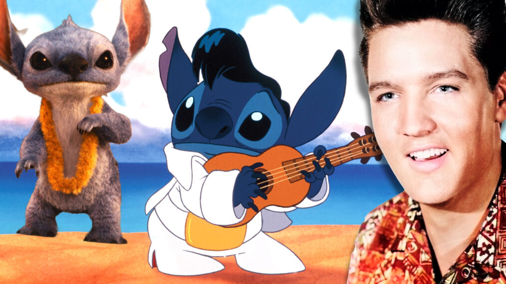 Lilo & Stich with Elvis composite image