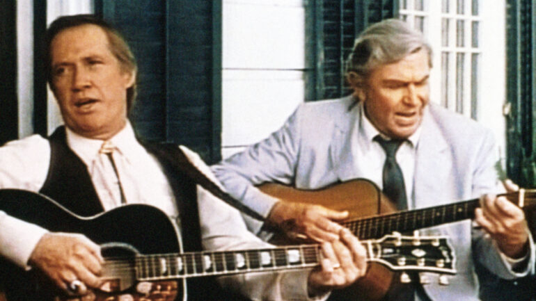MATLOCK, (from left): David Carradine, Andy Griffith, 'The Country Boy', (Season 2, aired Dec. 15, 1987), 1986-95.