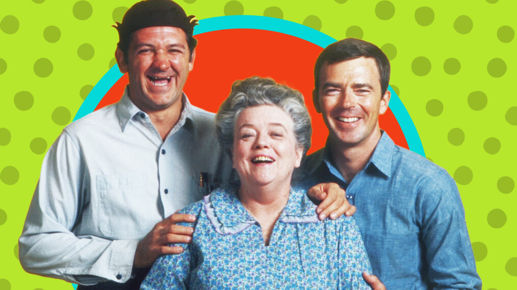 George Lindsey, Frances Bavier, Ken Berry, 1968, (1968-1971). graphic