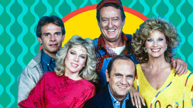 Newhart Cast NEWHART, from left, Peter Scolari, Julia Duffy, Tom Poston, Bob Newhart, Mary Frann, 1982-90 (1986 photo).