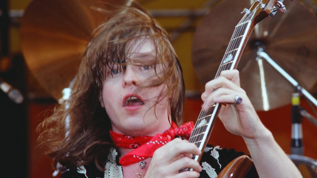 OAKLAND - 1977: Rick Derringer performs live at The Oakland Coliseum in 1977 in Oakland, California.