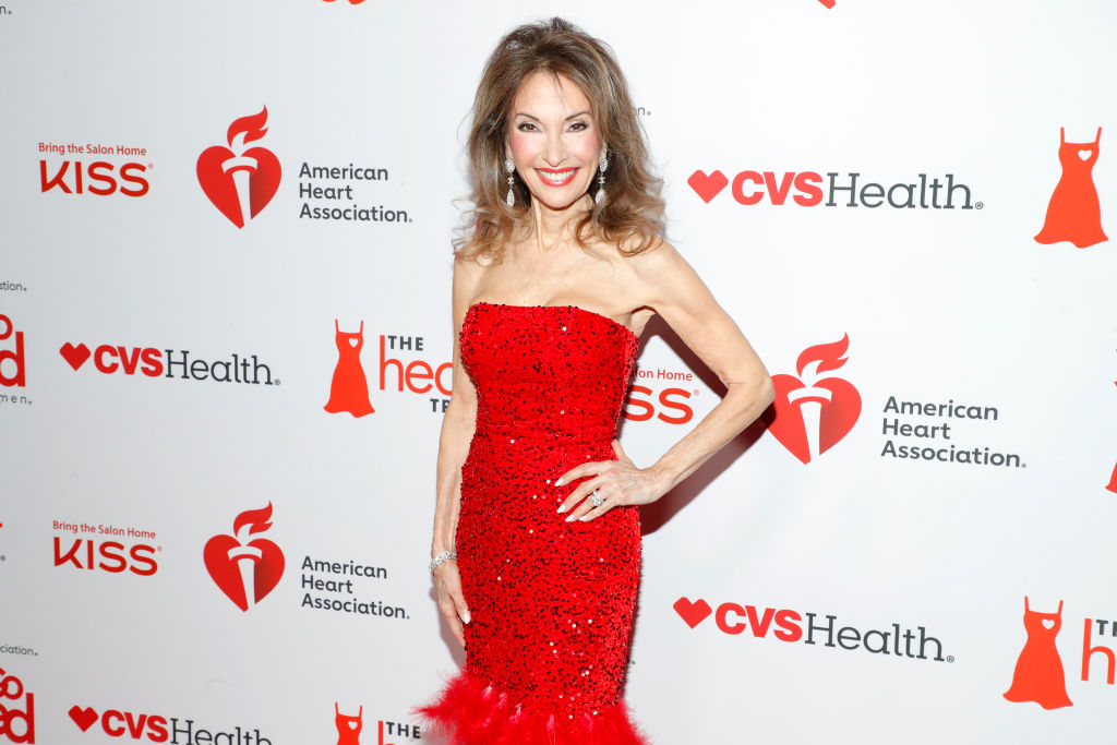 Susan Lucci attends The American Heart Association’s Go Red for Women Red Dress Collection Concert 2024 at Jazz at Lincoln Center on January 31, 2024 in New York City