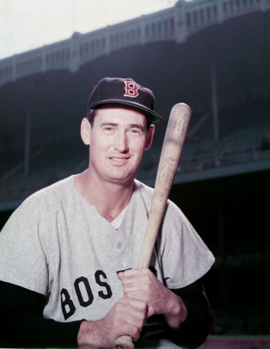 BOSTON - CIRCA 1955: (UNDATED FILE PHOTO) Baseball legend Ted Williams (1918 - 2002) of the Boston Red Sox holds a baseball bat circa 1955. The 83-year-old Williams, who was the last major league player to bat .400 when he hit .406 in 1941, died July 5, 2002 at Citrus County Memorial Hospital in Florida. He died of an apparent heart attack. 