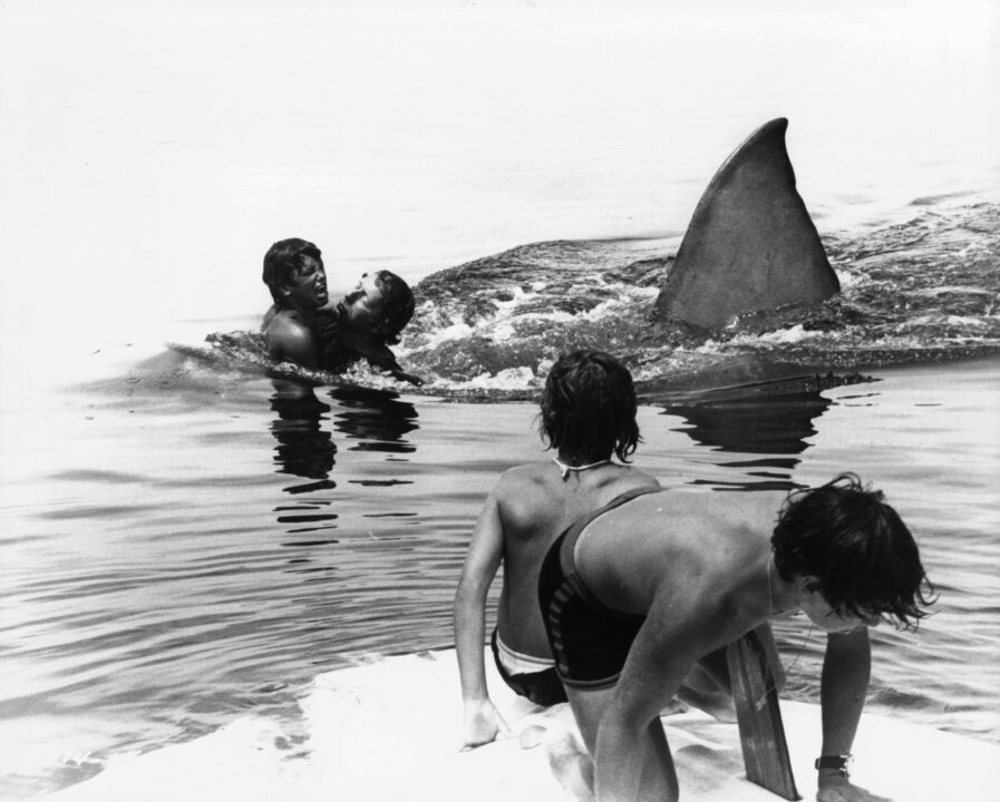 black and white image of a deleted scene from the 1975 movie