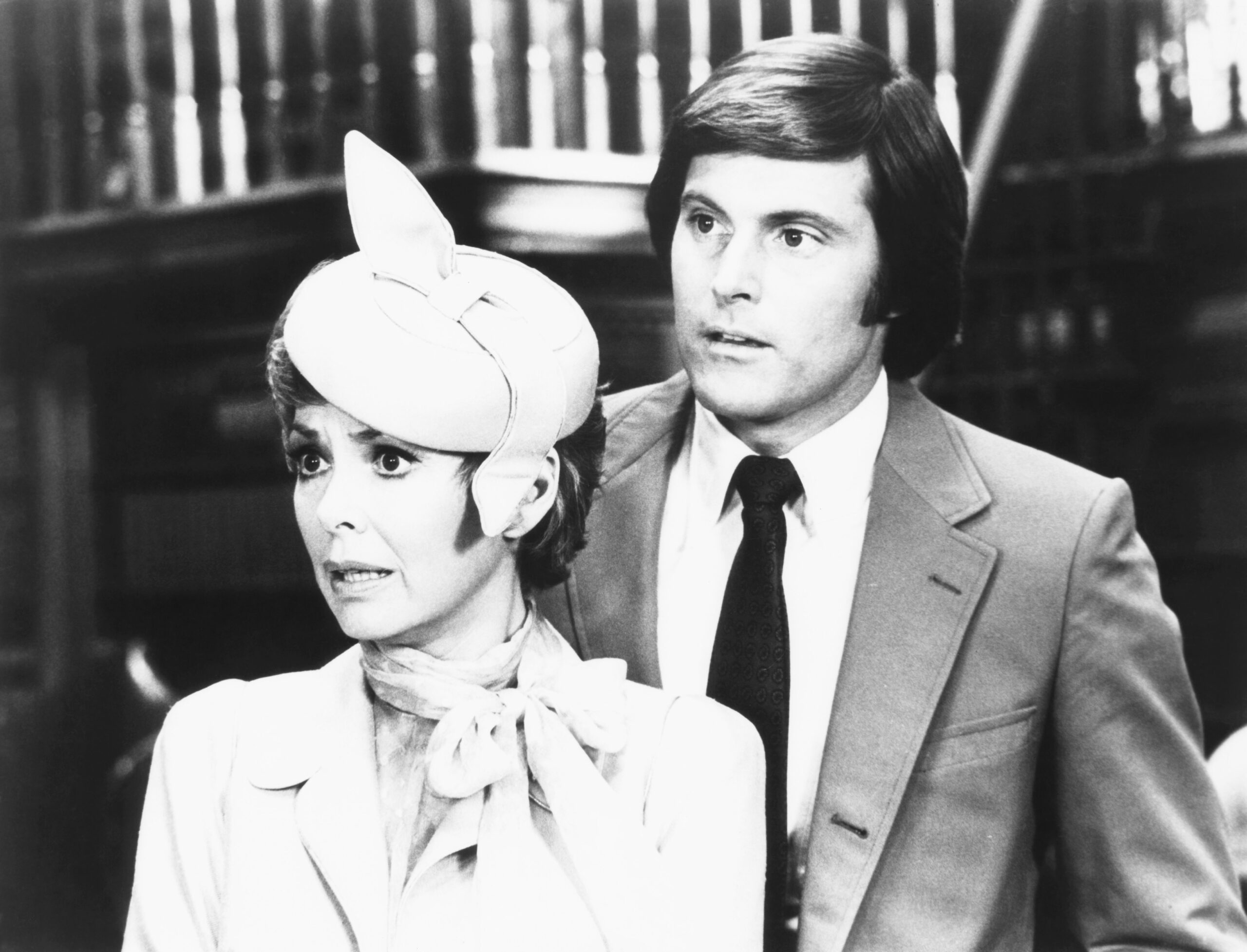 CAN'T STOP THE MUSIC, from left: Barbara Rush, Bruce Jenner, 1980, © AFD/courtesy Everett Collection