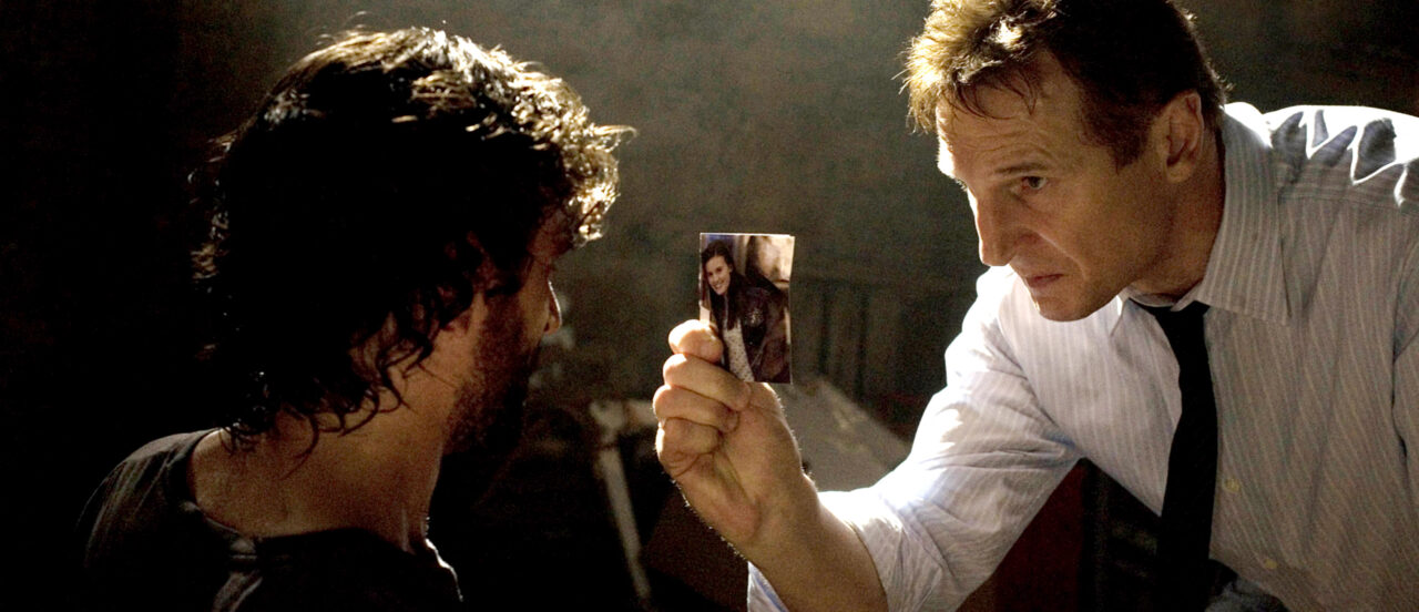 TAKEN, Liam Neeson (right), 2008. TM and