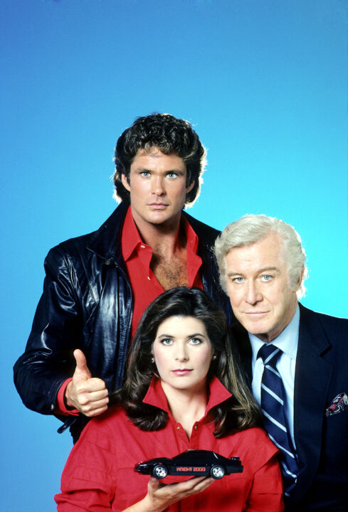 KNIGHT RIDER, clockwise from top: David Hasselhoff, Edward Mulhare, Patricia McPherson, 1982-86,