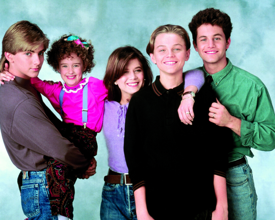 GROWING PAINS, Jeremy Miller, Ashley Johnson, Tracey Gold, Leonardo DiCaprio, Kirk Cameron, Season 7, 1989-1990.