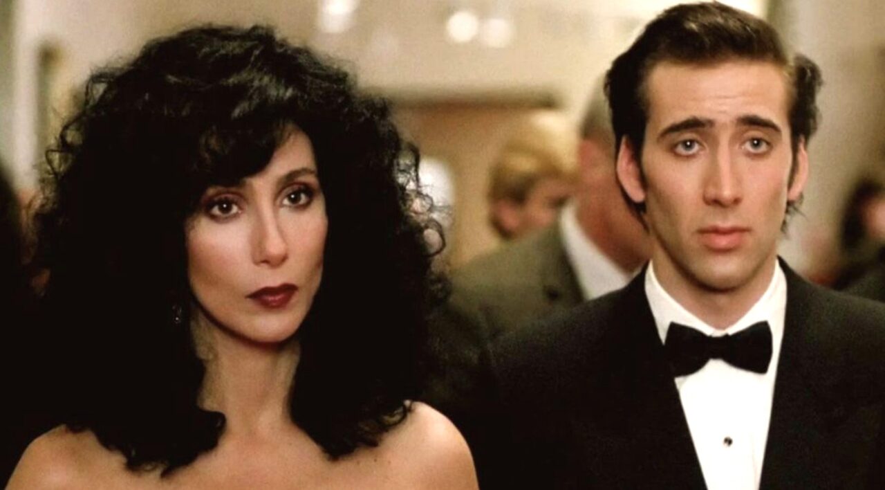 MOONSTRUCK, from left: Cher, Nicolas Cage, 1987.