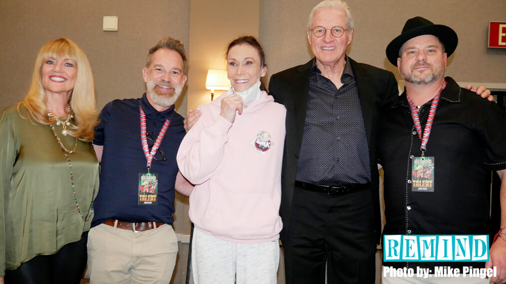 Exclusive Scarecrow and Mrs. King cast reunion, Kate Jackson reunites with Bruce Boxleitner, Greg Morton (Jamie King). Credit: Mike Pingel DO NOT STEAL IMAGE, please contact for permission