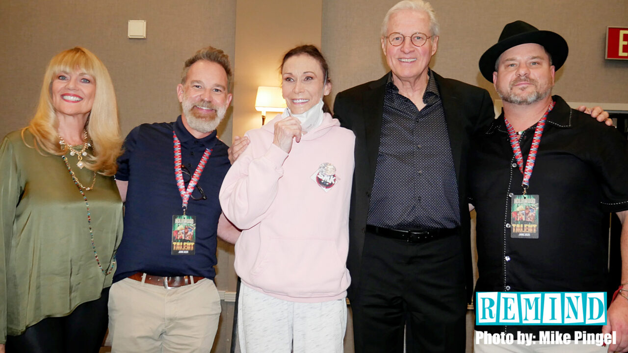 Exclusive Scarecrow and Mrs. King cast reunion, Kate Jackson reunites with Bruce Boxleitner, Greg Morton (Jamie King). Credit: Mike Pingel DO NOT STEAL IMAGE, please contact for permission