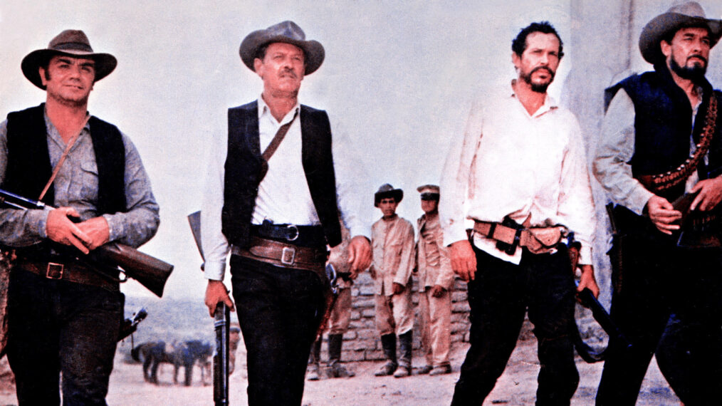 THE WILD BUNCH, from left: Ernest Borgnine, William Holden, Warren Oates, Ben Johnson, 1969