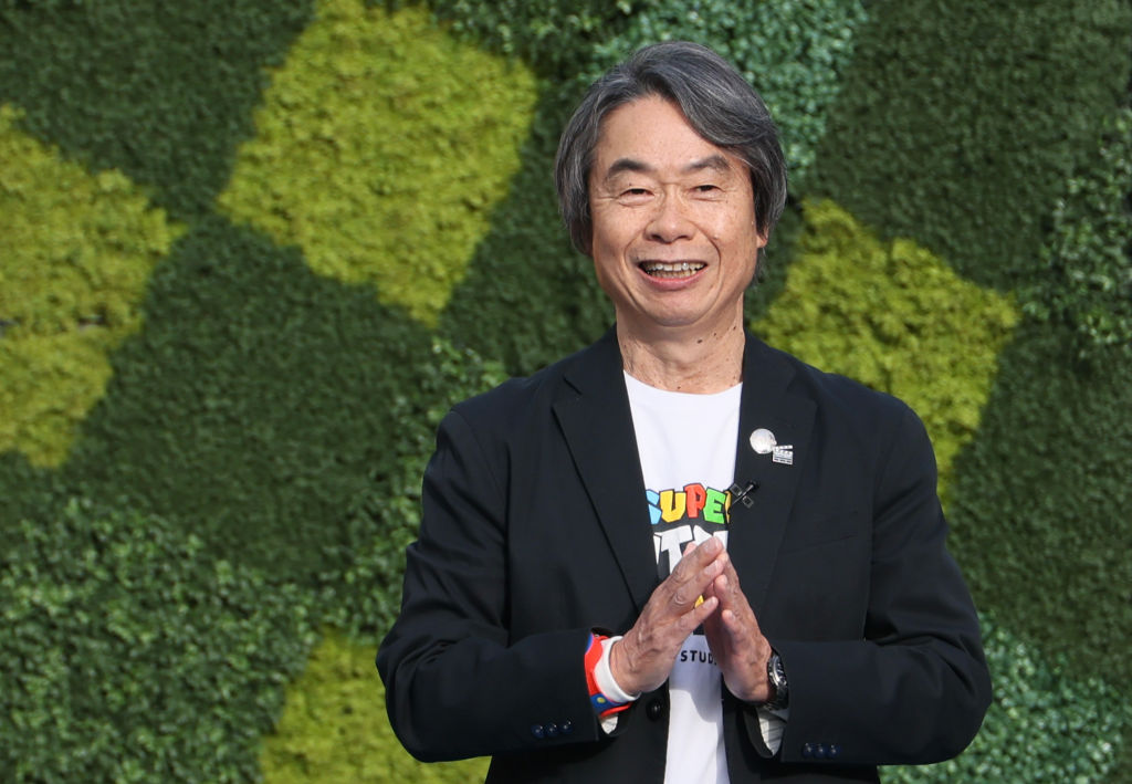 Representative Director and Fellow, Nintendo Co. Ltd. Shigeru Miyamoto during the Grand Opening Day of 
