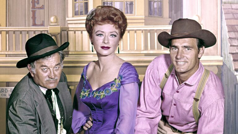 GUNSMOKE, Milburn Stone, Amanda Blake, Dennis Weaver, 1955-1975