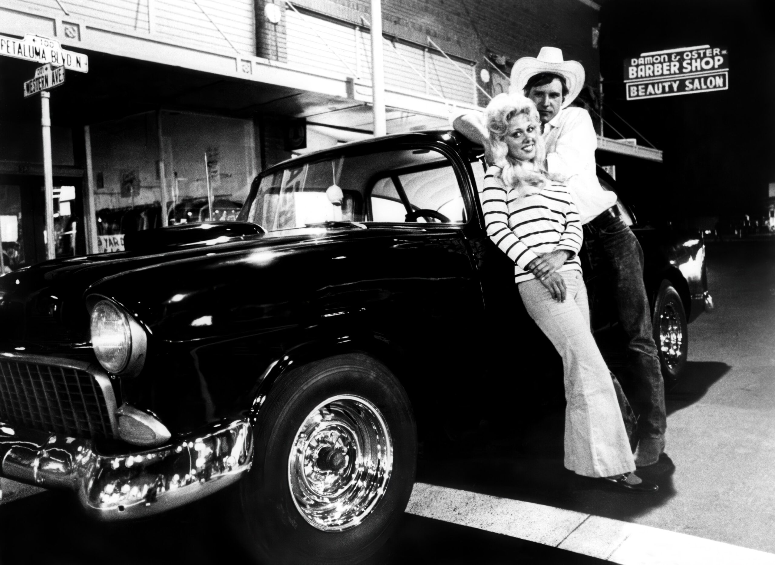 AMERICAN GRAFFITI, Linda Christensen, Harrison Ford, 1973