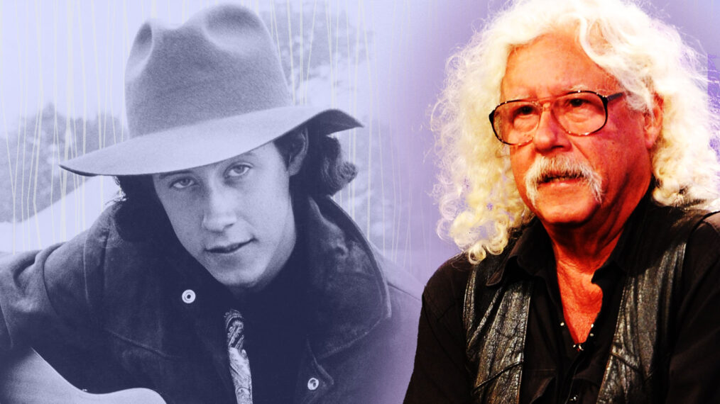 Arlo Guthrie, Folk singer and composer at Musicarnival, August 25, 1969 and in 2012 composite