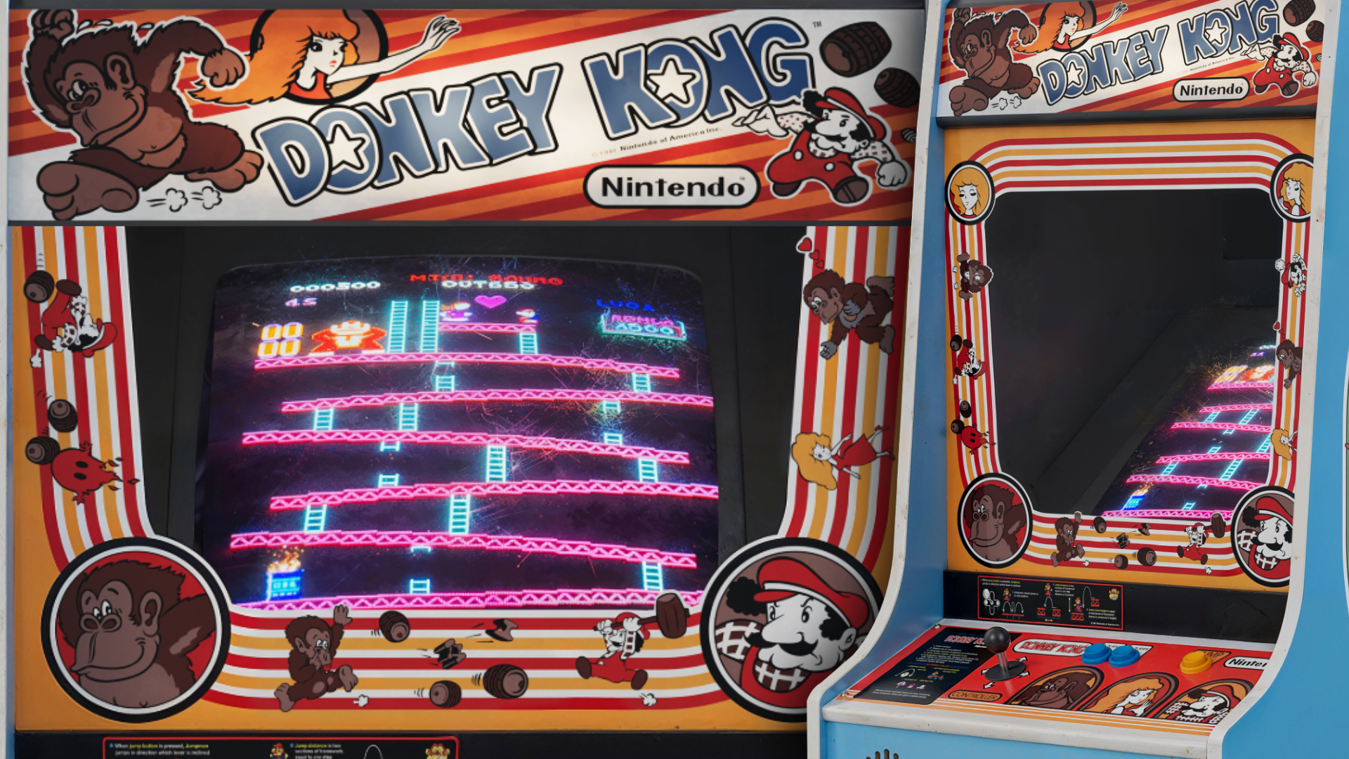 Donkey Kong video Came cabinet composite