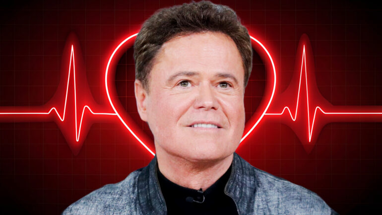 Donny Osmond with heart beat background