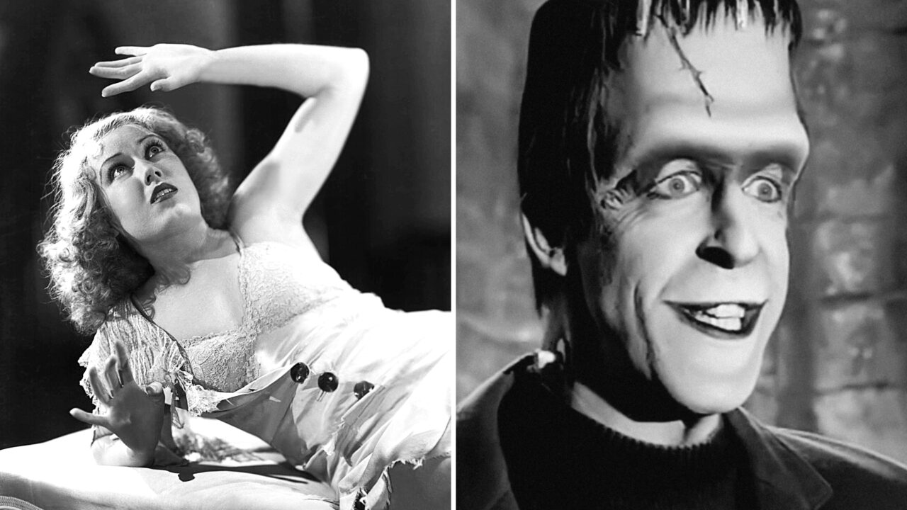 Fred Gwynne and Fay Wray split image