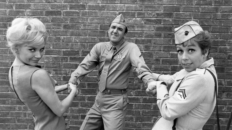 GOMER PYLE, U.S.M.C., from left: Elizabeth MacRae, Jim Nabors, Carol Burnett, 1964-1969