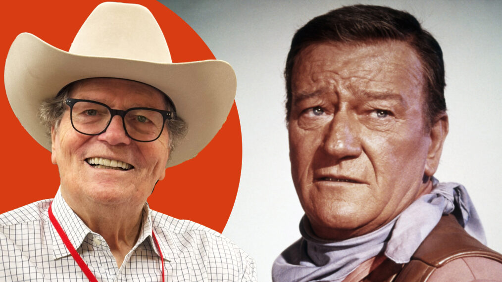 Patrick & John Wayne composite image