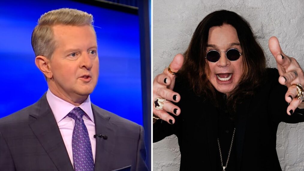 Ken Jennings and Ozzy Split image