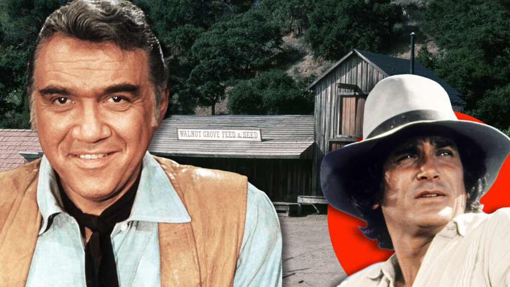 Lorne Green on Little House set composite image