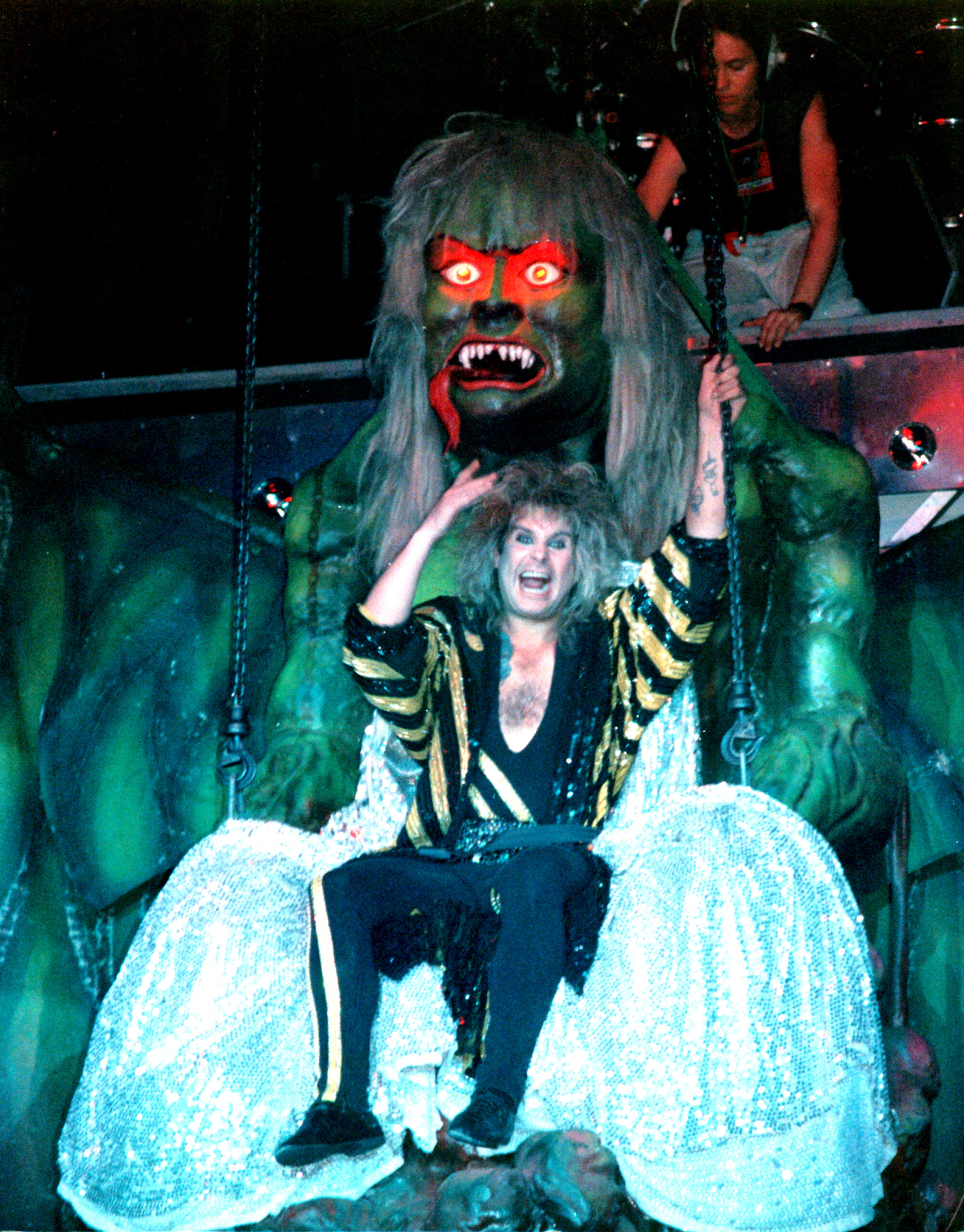 Ozzy Osbourne, in concert, circa 1990s.