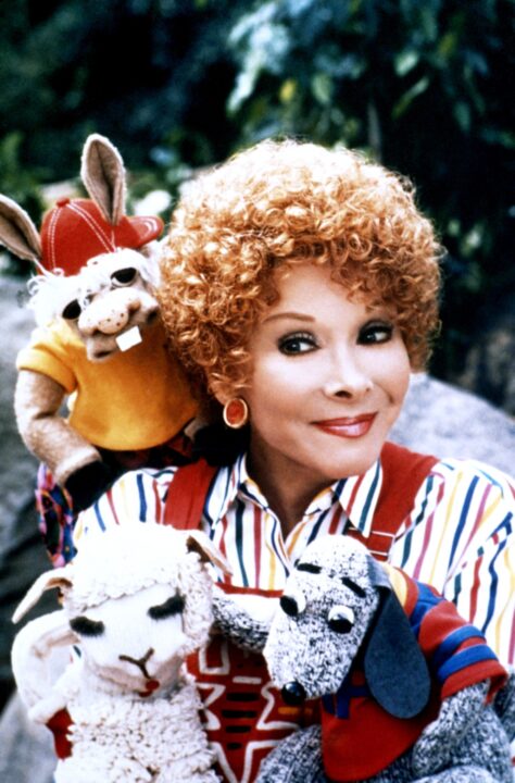 Shari Lewis, with Lamb Chop, Charlie Horse and Hush Puppy, ca. early 1990s