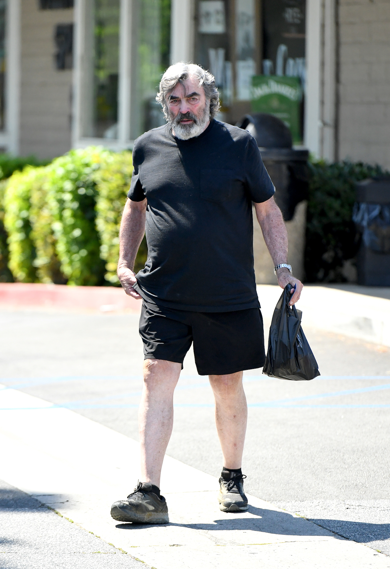 Coleman-Rayner Los Angeles, CA, USA. July 14, 2025 **With video footage** Reclusive Hollywood legend Tom Selleck, 80, makes an extremely rare public outing as he runs errands and grabs a fast food lunch in his California neighborhood. The Magnum P.I. alum, who has been laying low at his $12 million avocado ranch since the shock cancelation of Blue Bloods late last year, broke cover on the afternoon of July 14, 2025, where he started out at his local gym before heading to a drive thru McDonald’s. He ordered a Big Mac and soda from the fast food chain and sat quietly in the car park to eat his lunch. He then went on to an office building where he was seen filing undisclosed paperwork. Tom finally finished his chores with a quick trip to a local convenience store where he opted for a bag of baked Lays chips, which he again ate in the quiet of a car park. Tom then drove home in his white pick-up truck. He was wearing a black T-shirt, shorts and sneakers. Separate video footage shows him walking around in between appointments. CREDIT MUST READ: Jeff Rayner / Coleman-Rayner Tel US (001) 310-474-4343 – office www.coleman-rayner.com