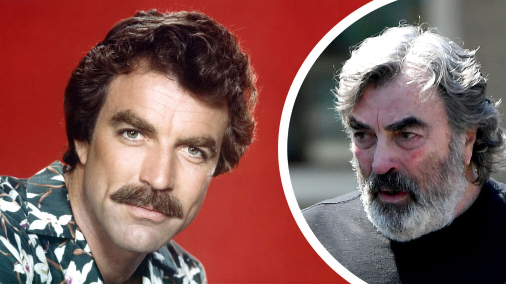 Tom Selleck in Magnum PI and in 2025