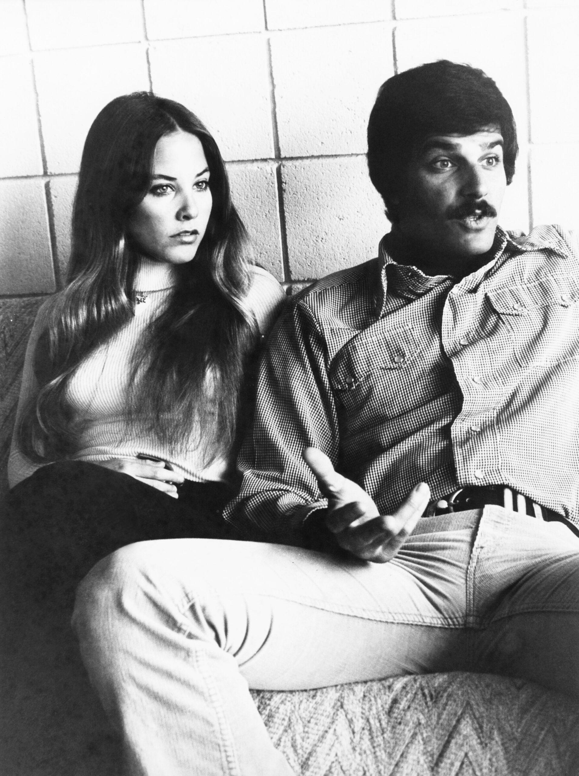 Mark Spitz (right) with his wife Suzy Spitz, 1970s