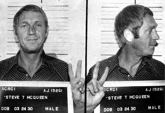 Steve McQueen Mug Shot.