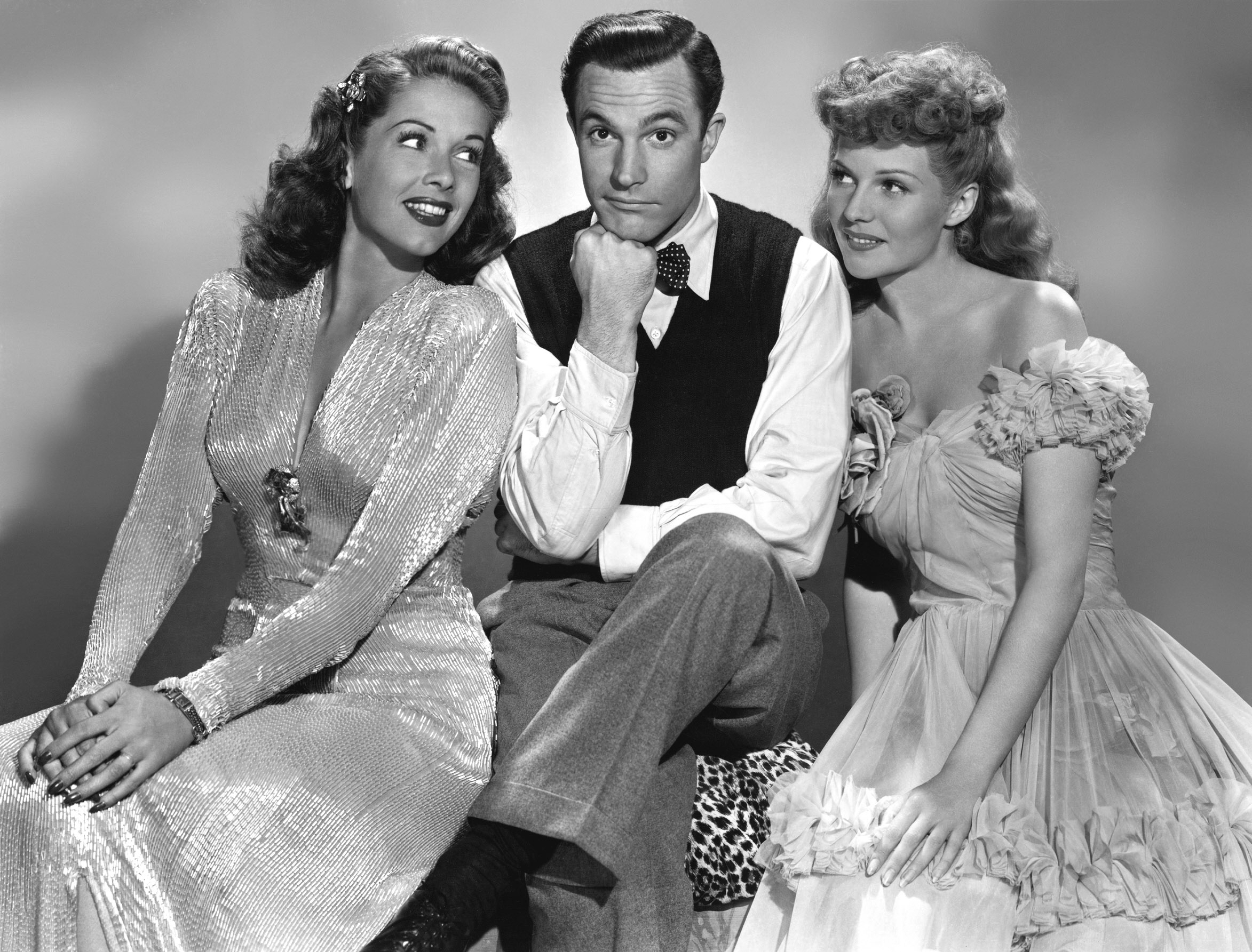 COVER GIRL, Jinx Falkenburg, Gene Kelly, Rita Hayworth, 1944