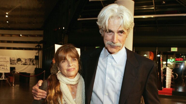 LOS ANGELES - MARCH 16: Actors Sam Elliott (right) and his wife Katherine Ross arrive at the premiere of Fox Searchlight's