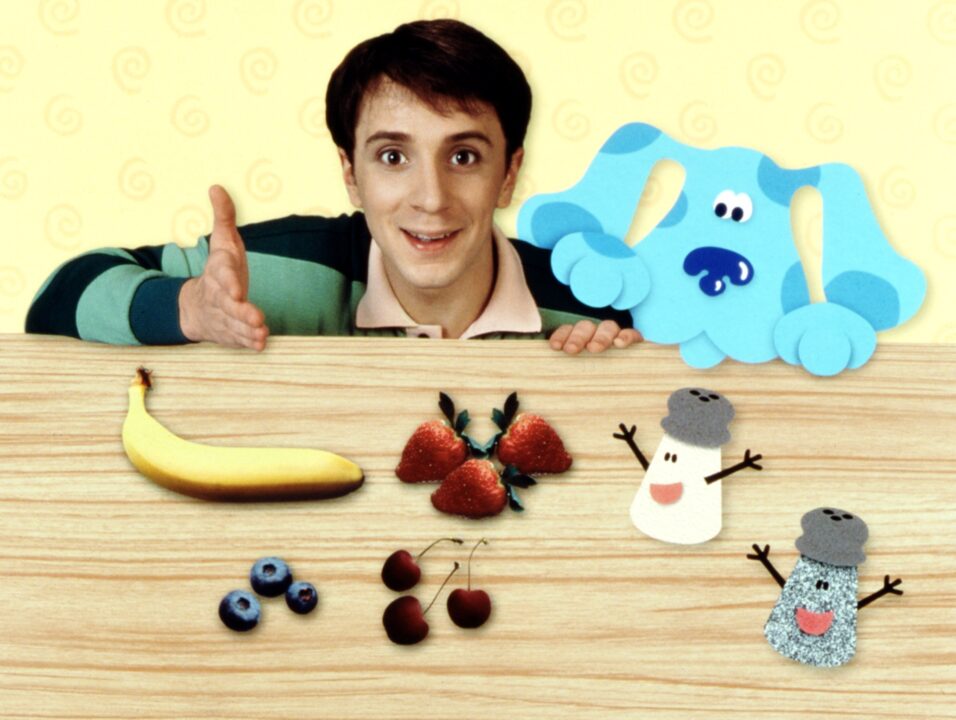 BLUE'S CLUES, Steve Burns, Blue the Dog, 1996-, © Nickelodeon Network / Courtesy: Everett Collection