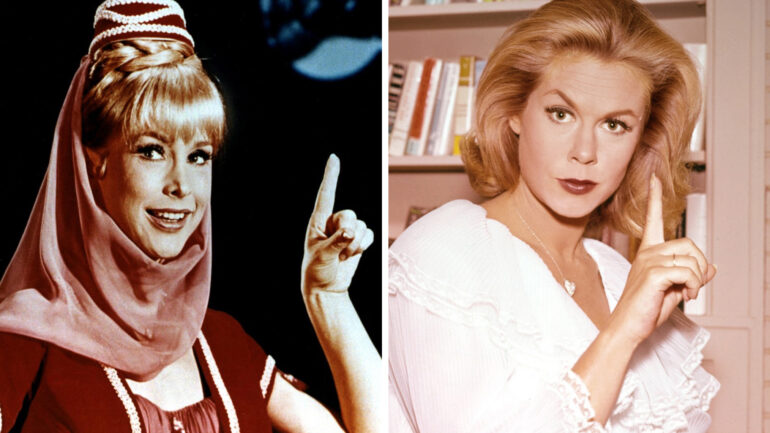 I DREAM OF JEANNIE, Barbara Eden, 1965-1970; BEWITCHED, Elizabeth Montgomery, 1964-1972.