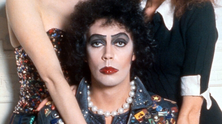 THE ROCKY HORROR PICTURE SHOW, from left: Nell Campbell, Tim Curry, Patricia Quinn, 1975. TM & Copyright ©20th Century Fox. All rights reserved. / Courtesy Everett Collection
