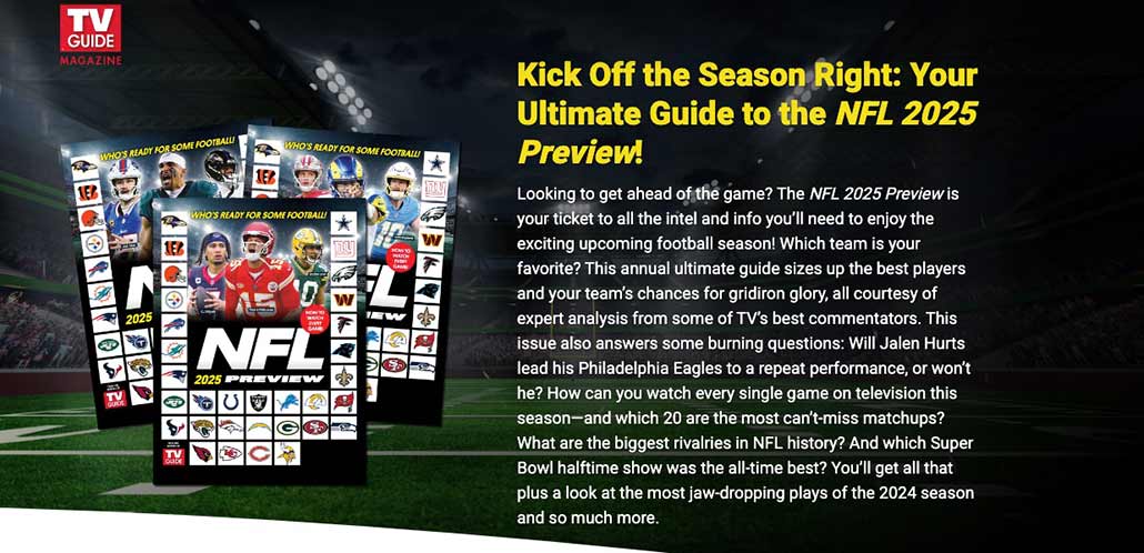 TV Guide Magazine 2025 NFL Preview