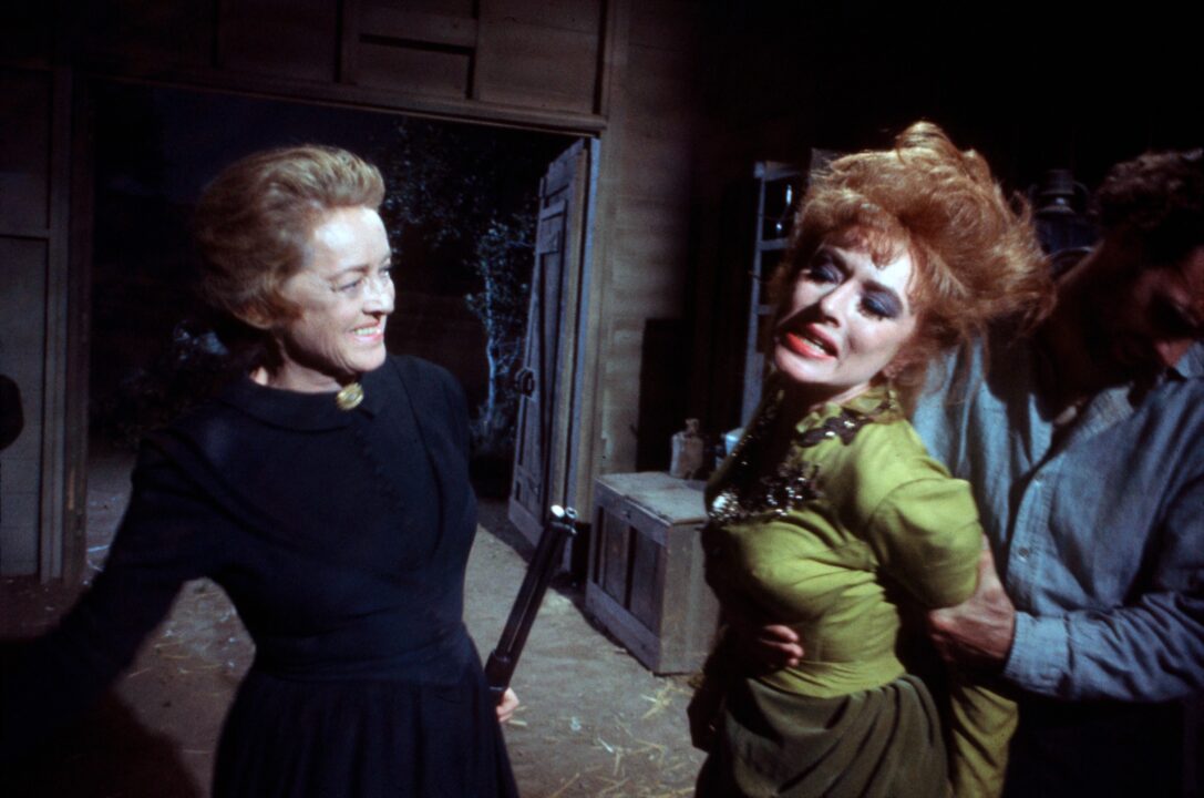 GUNSMOKE, from left: Bette Davis, Amanda Blake, 'The Jailer,' (Season 12, episode 3, aired October 1, 1966), 1955-1975