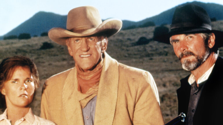 GUNSMOKE: THE LONG RIDE, Ali MacGraw, James Arness, James Brolin, 1993